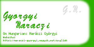 gyorgyi maraczi business card