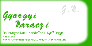 gyorgyi maraczi business card